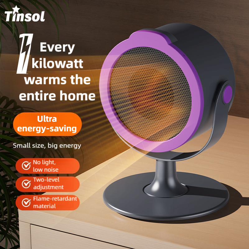 Home Office With Two Desks - Portable mini heater with two-level warm