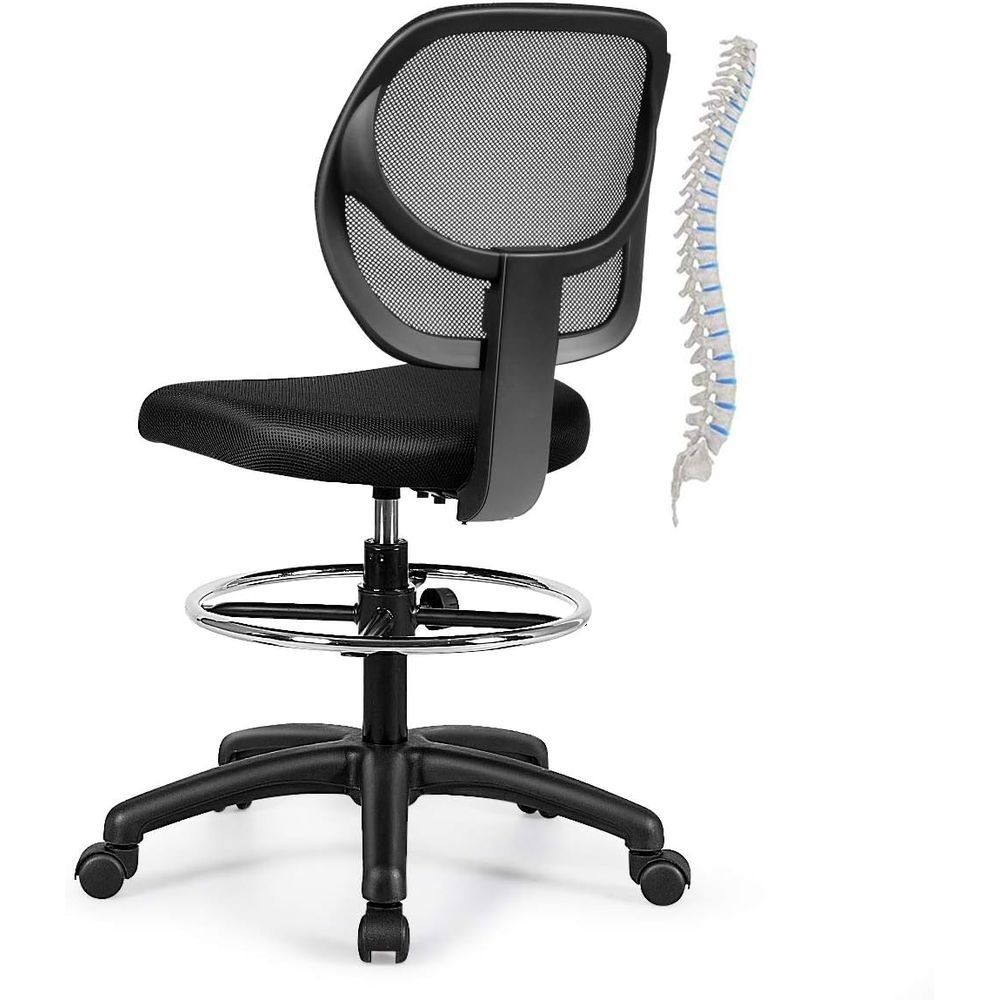 Home Office Free - Ergonomic Black Mesh Swivel Office Chair