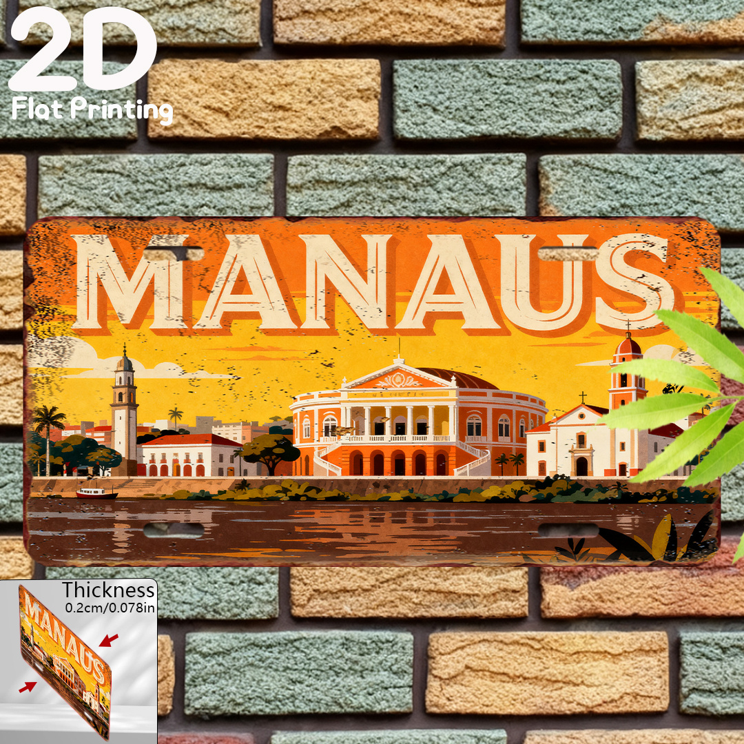 Home Office Of Amazon - Manaus Brazil Amazon Theatre Cityscape Tin