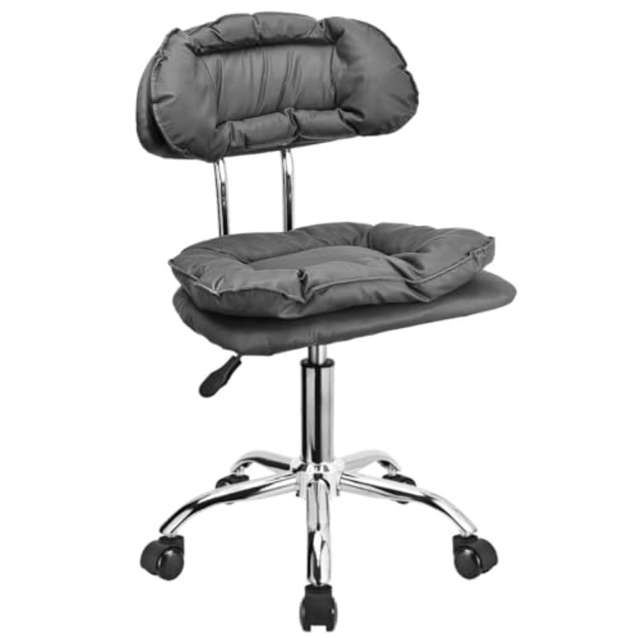 Home Office Free - Rolling Stool Backrest Thick Seat Padding