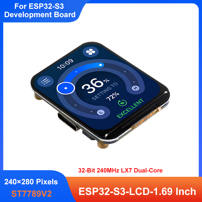 Monitor Arm Dual - ESP32-S3 1.69inch Screen for ESP32-S3 Development