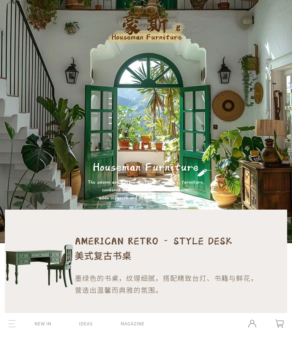 Vintage Style Two-in-One Offic - Home Office With Two Desks reseña y precio