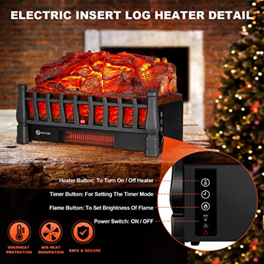 Electric Fireplace Logs Insert - Home Office Login reseña y precio