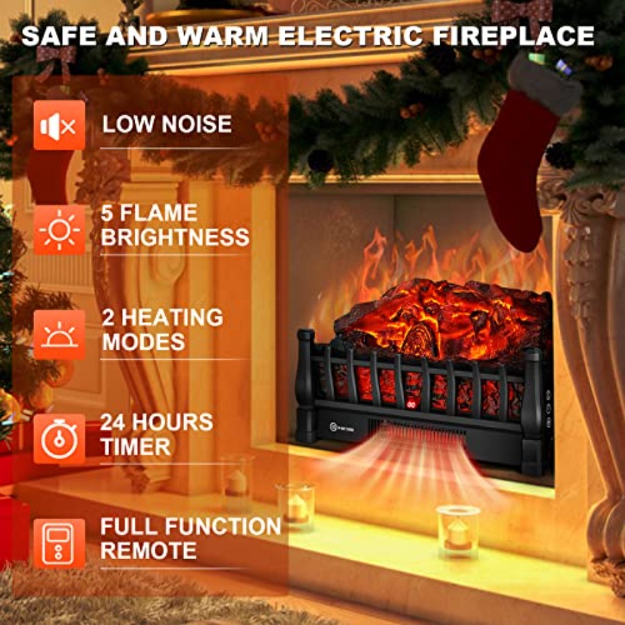 Electric Fireplace Logs Insert - Home Office Login reseña y precio
