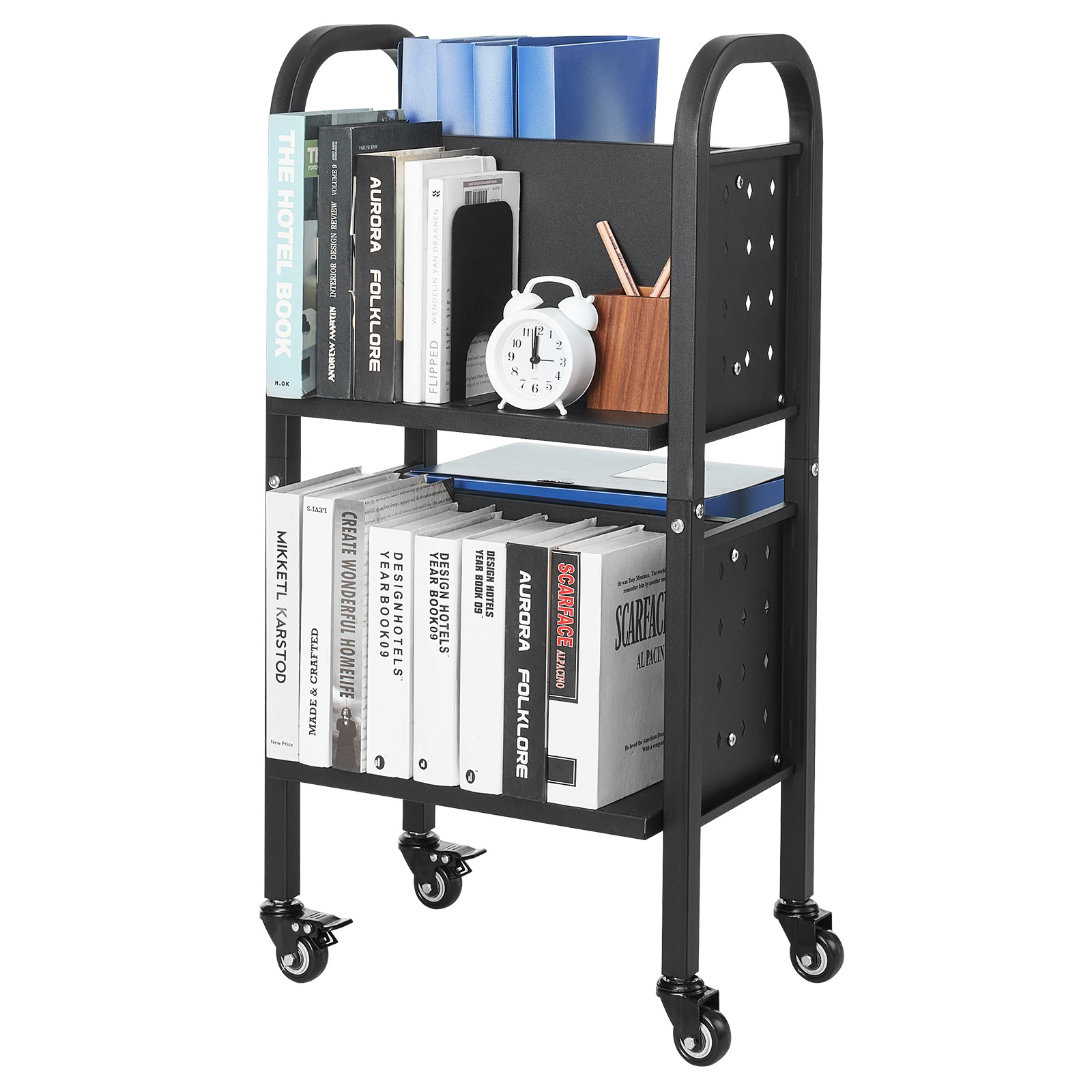 SucceBuy 150Lbs Rolling Librar - Home Office With Bookshelves reseña y precio