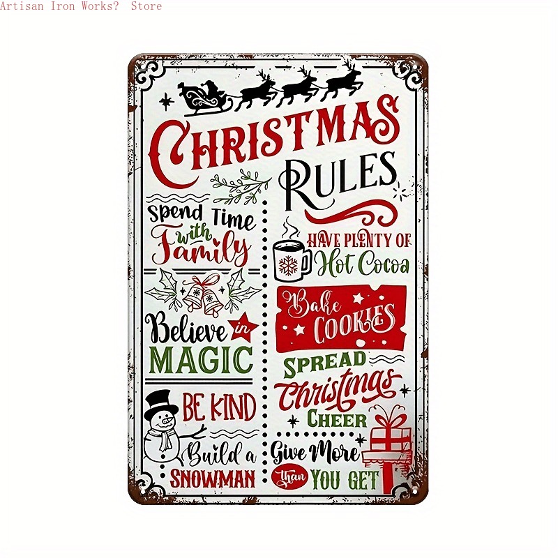 6pcs iron Christmas retro tin  - Home Office Industrial Style reseña y precio