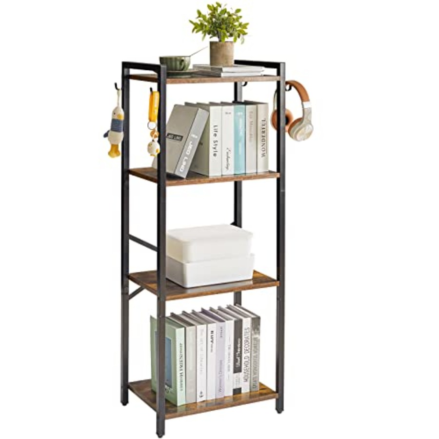 Bookcase, 4-Tier Narrow Ladder - Home Office With Bookshelves reseña y precio