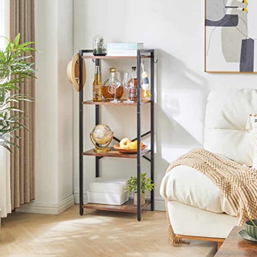 Bookcase, 4-Tier Narrow Ladder - Home Office With Bookshelves reseña y precio