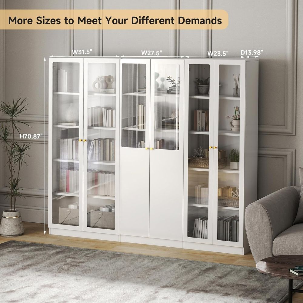 70.87 Tall Metal Bookshelf, 5- - Home Office Free reseña y precio