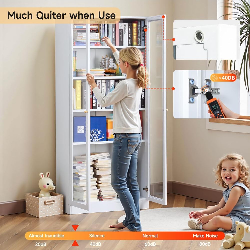 70.87 Tall Metal Bookshelf, 5- - Home Office Free reseña y precio