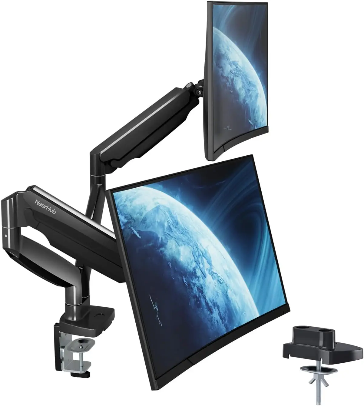 Curved Monitor Mount Dual Moni - Monitor Arm Dual reseña y precio
