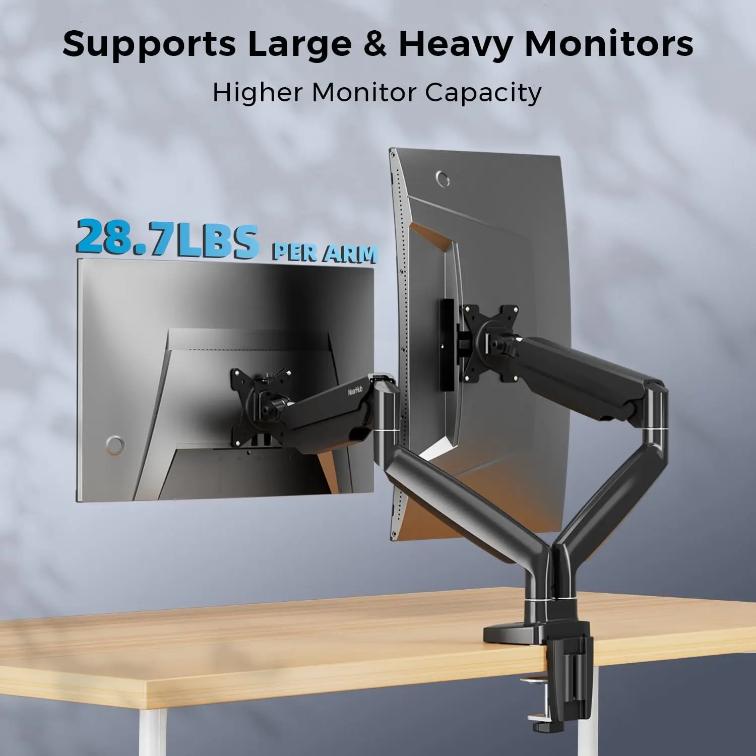 Curved Monitor Mount Dual Moni - Monitor Arm Dual reseña y precio