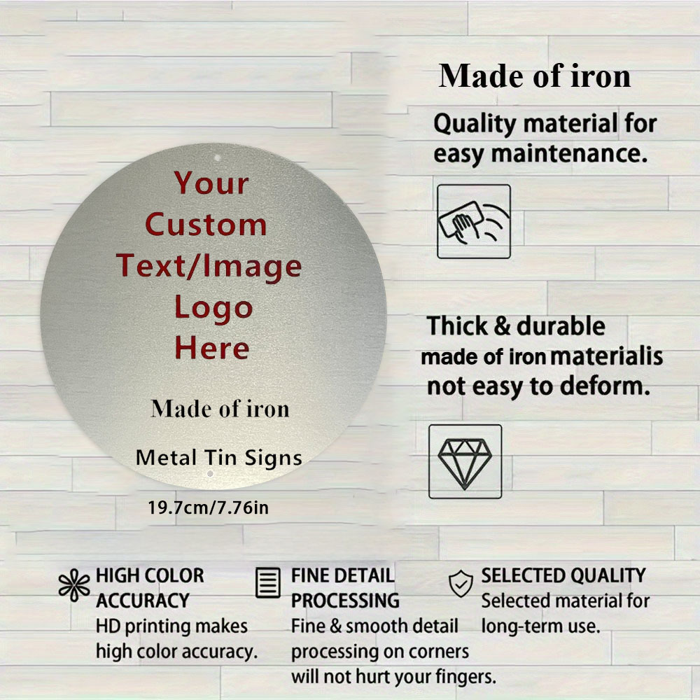 Custom Photo/Text Aluminum Sig - Home Office Logo reseña y precio