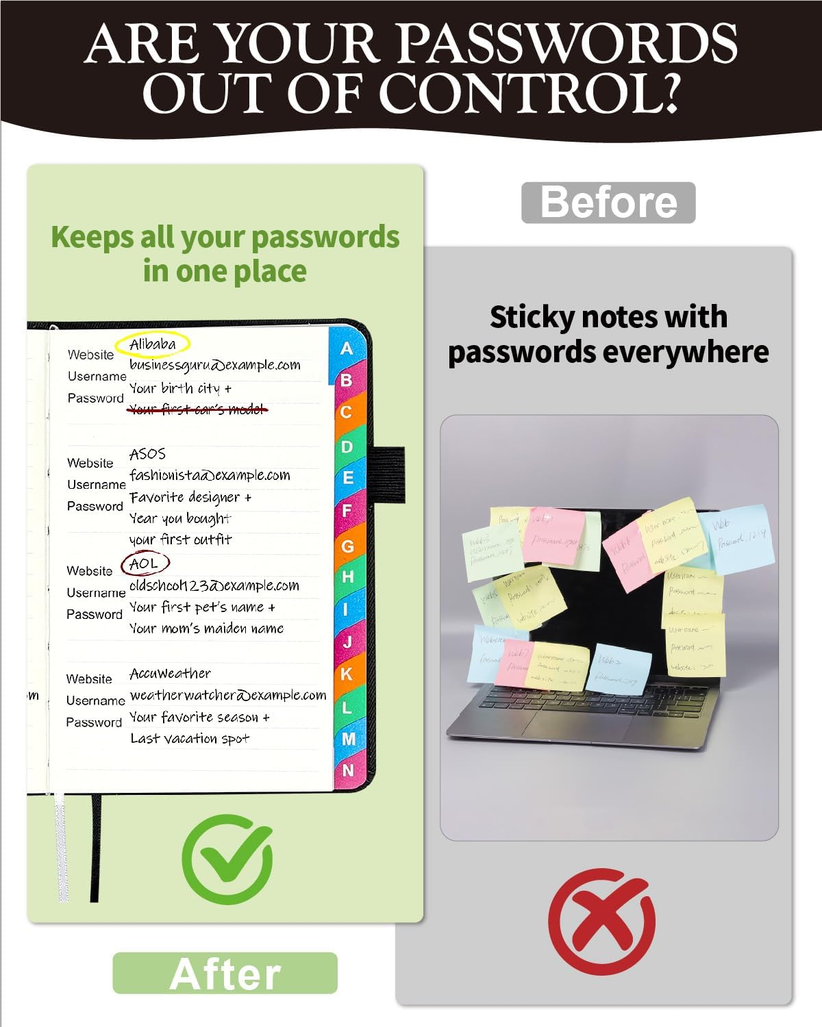 Small Password Keeper Book wit - Home Office Login reseña y precio