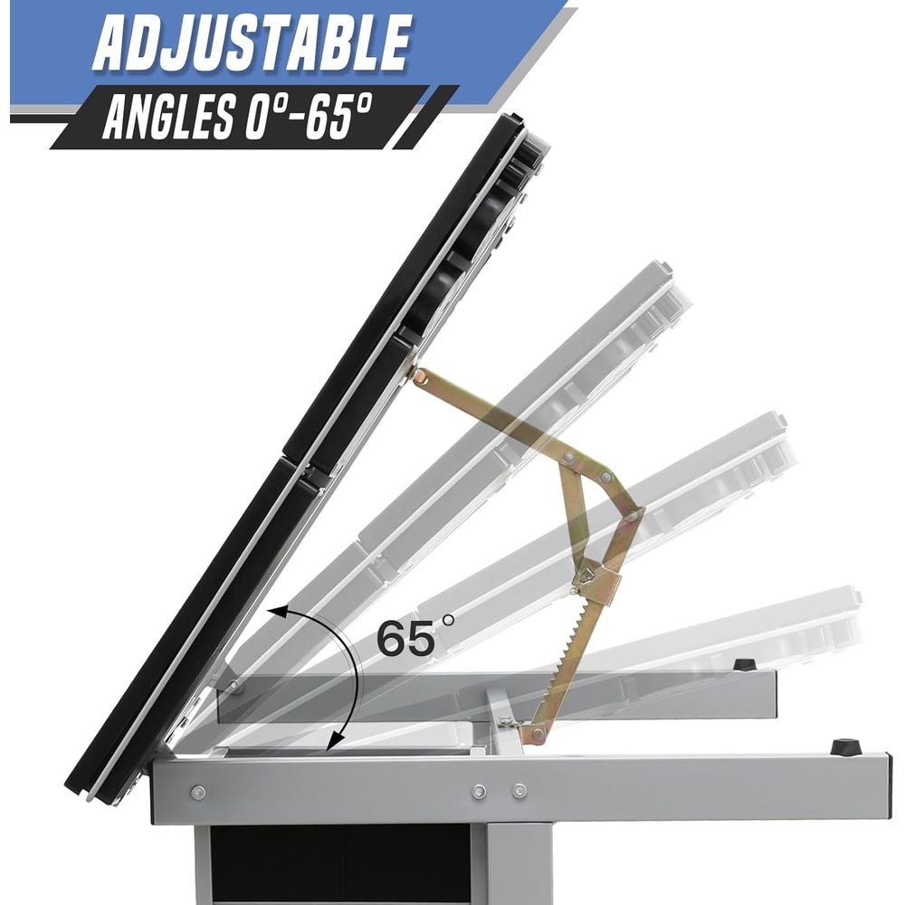 Adjustable Glass Top Dining Ta - Home Office Free reseña y precio