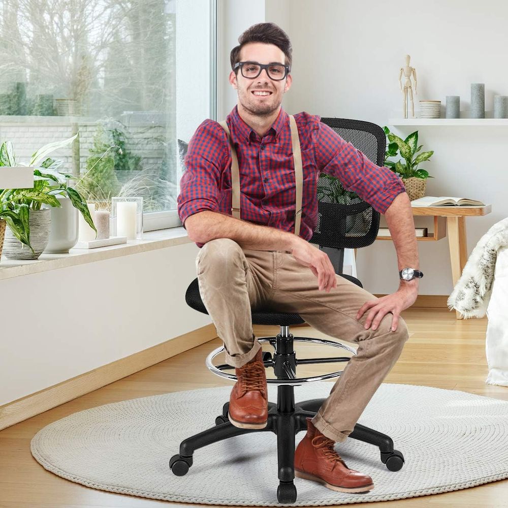 Ergonomic Black Mesh Swivel Of - Home Office Free reseña y precio