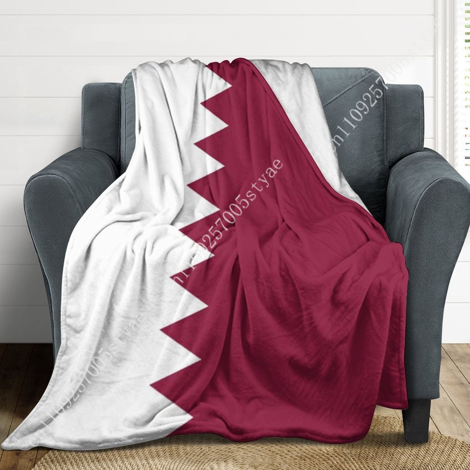 Qatar Flag Flannel Blankets Ar - Home Office Qatar Travel reseña y precio