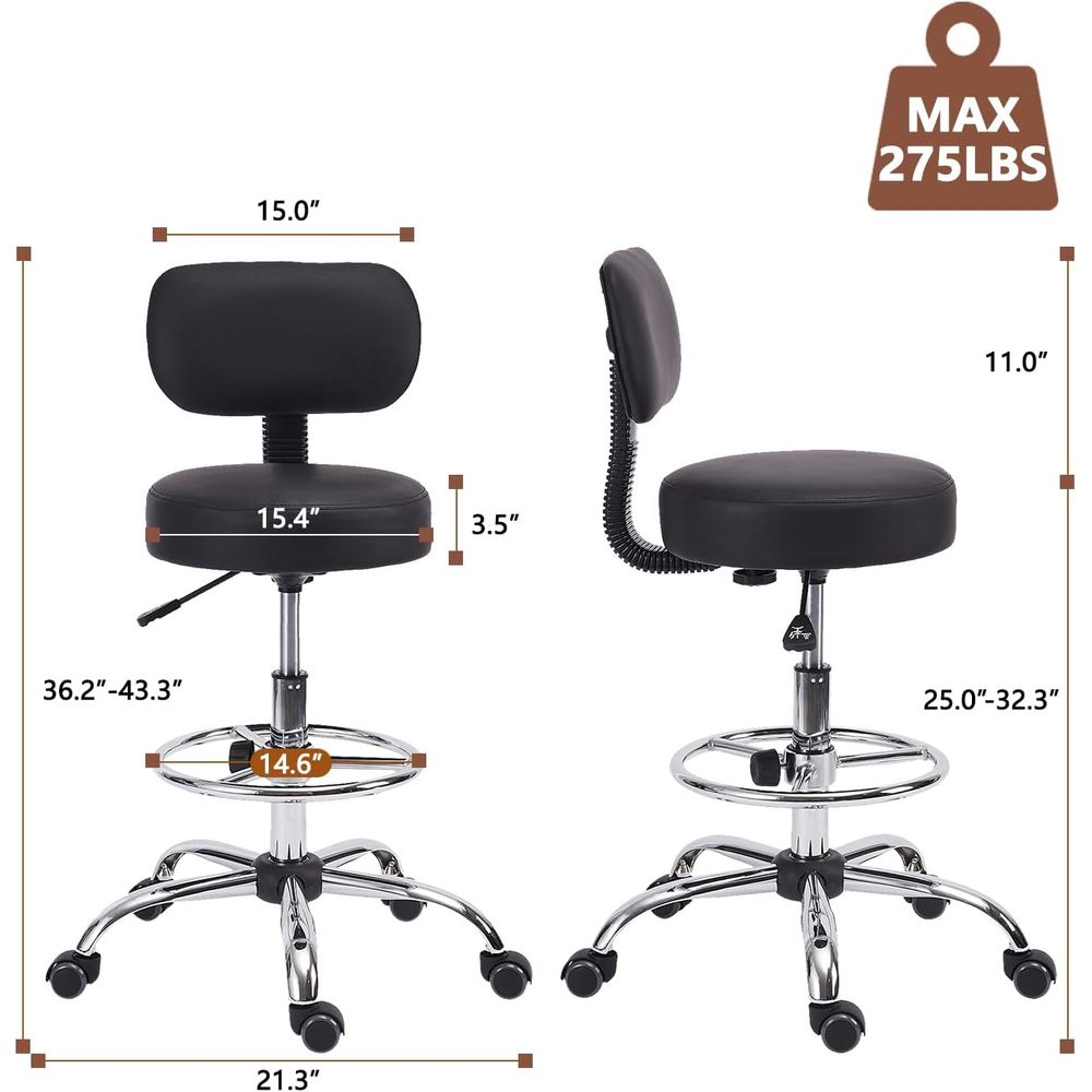 Adjustable Swivel Bar Stool wi - Home Office Free reseña y precio