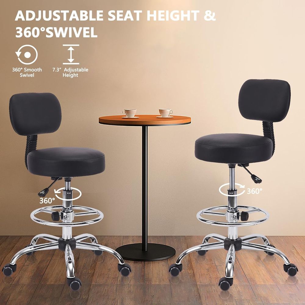 Adjustable Swivel Bar Stool wi - Home Office Free reseña y precio
