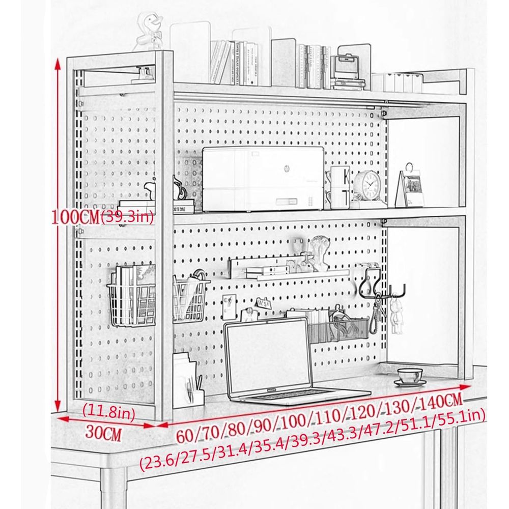 Multipurpose Desk Storage and  - Home Office With Bookshelves reseña y precio