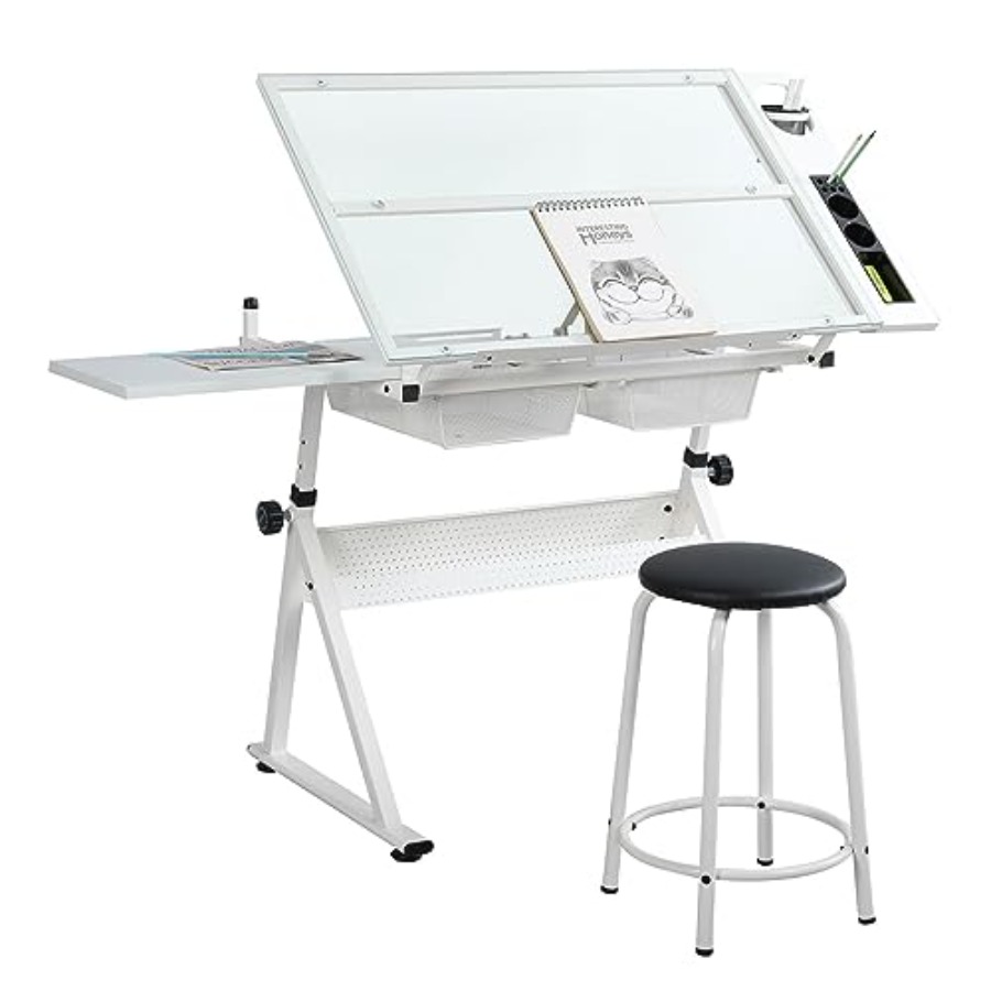 Drafting Table with Stool Mode - Home Office Free reseña y precio