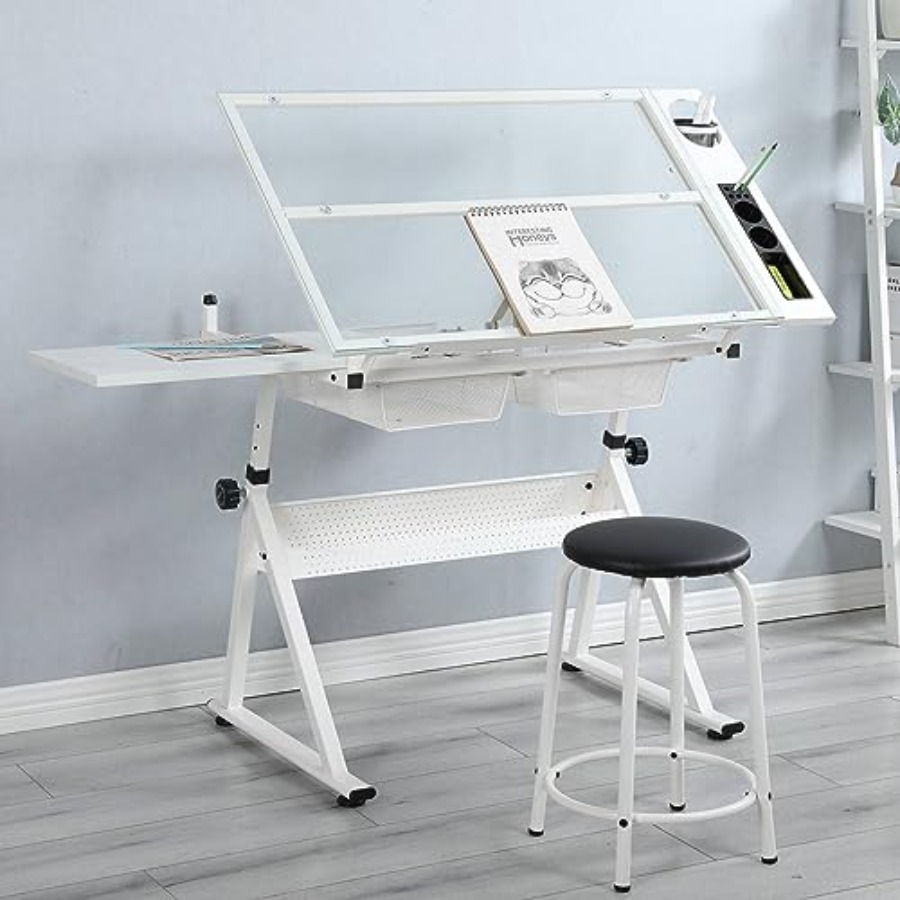 Drafting Table with Stool Mode - Home Office Free reseña y precio