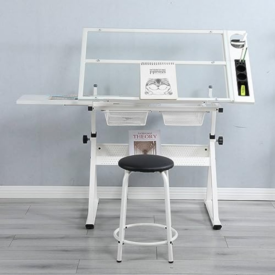 Drafting Table with Stool Mode - Home Office Free reseña y precio