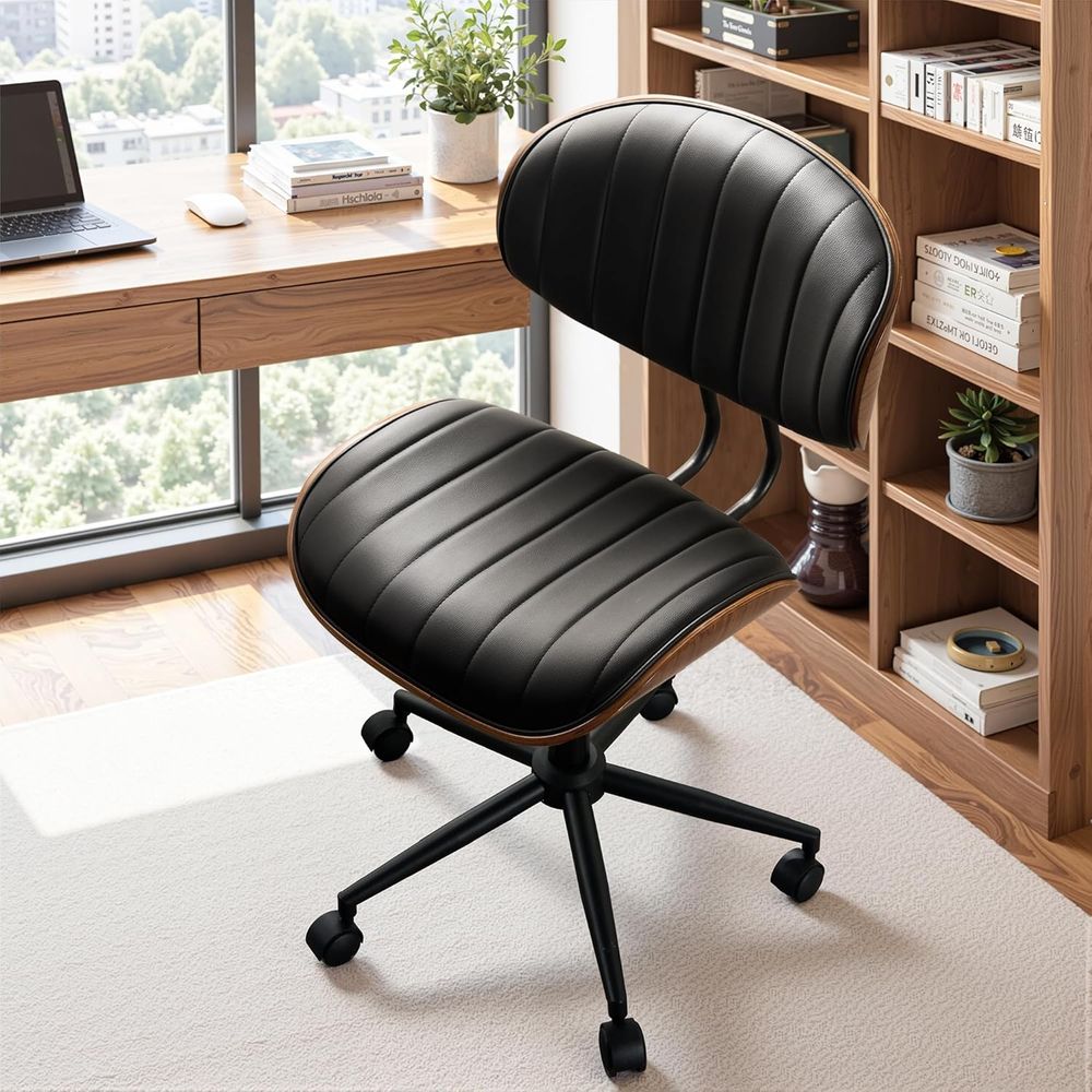Ergonomic PU Leather Swivel Ch - Home Office Or reseña y precio