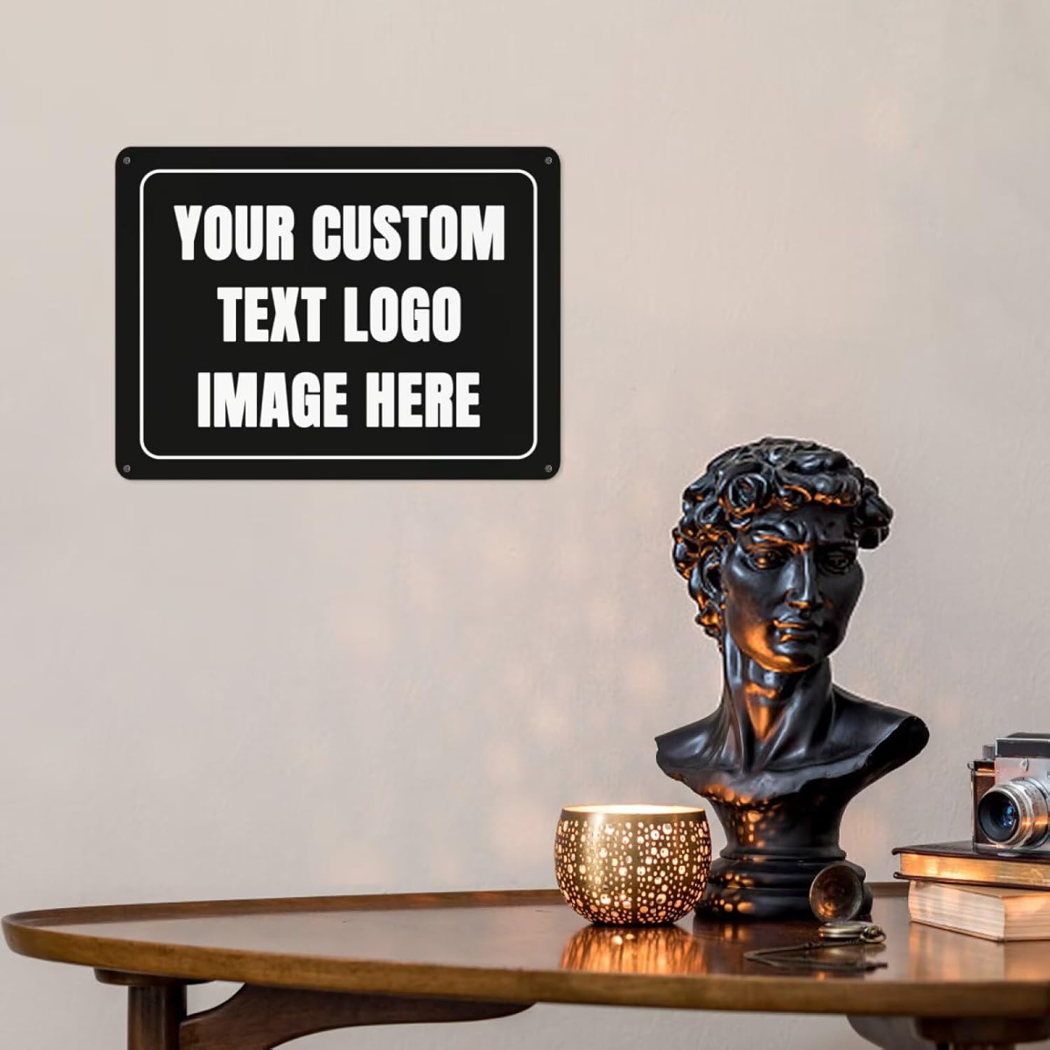 Custom Sign Personalized Metal - Home Office Logo reseña y precio