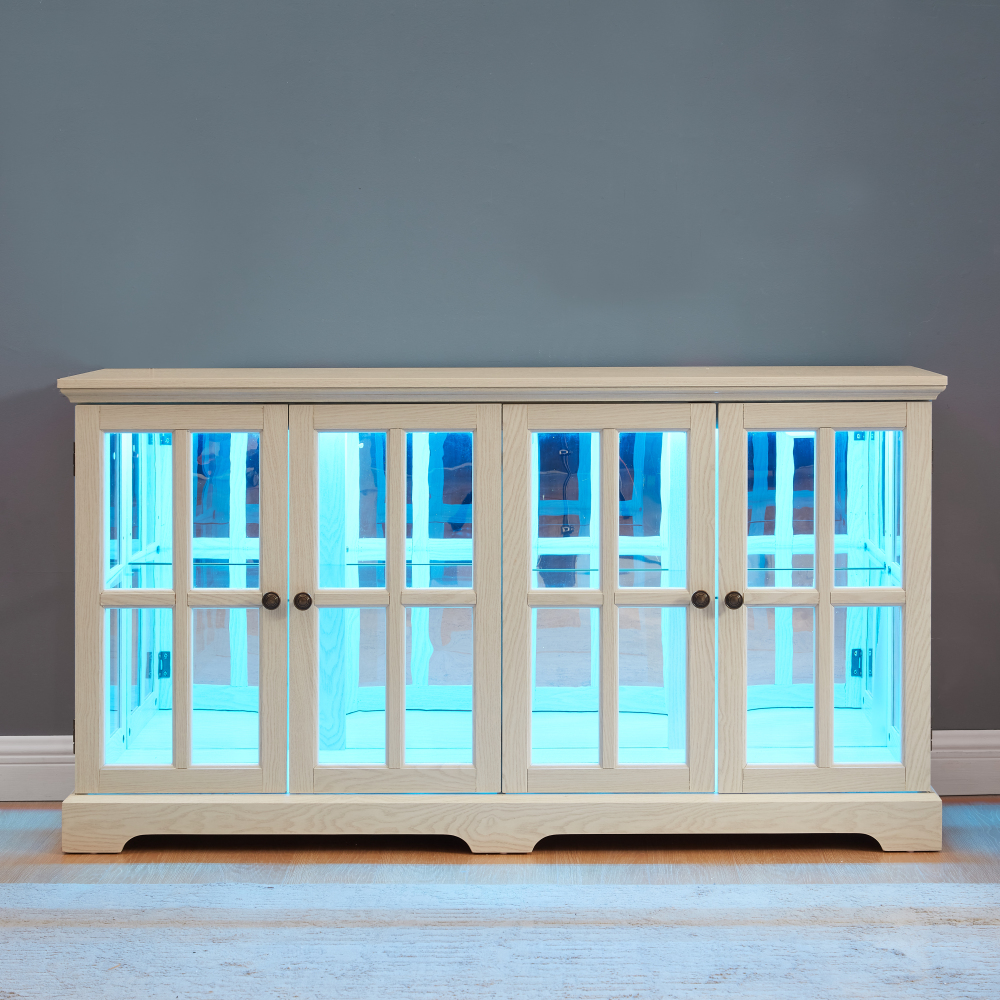 LED Curio Display Cabinet Vint - Home Office Free reseña y precio