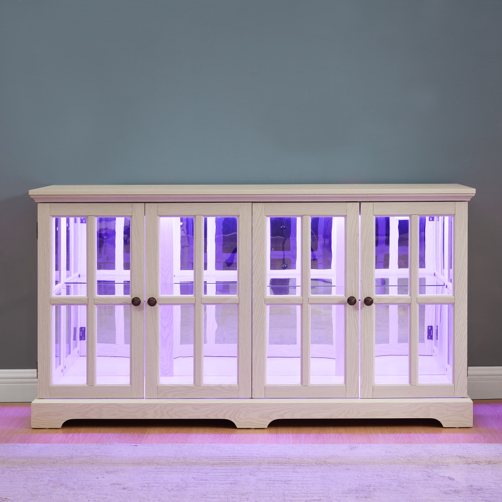LED Curio Display Cabinet Vint - Home Office Free reseña y precio