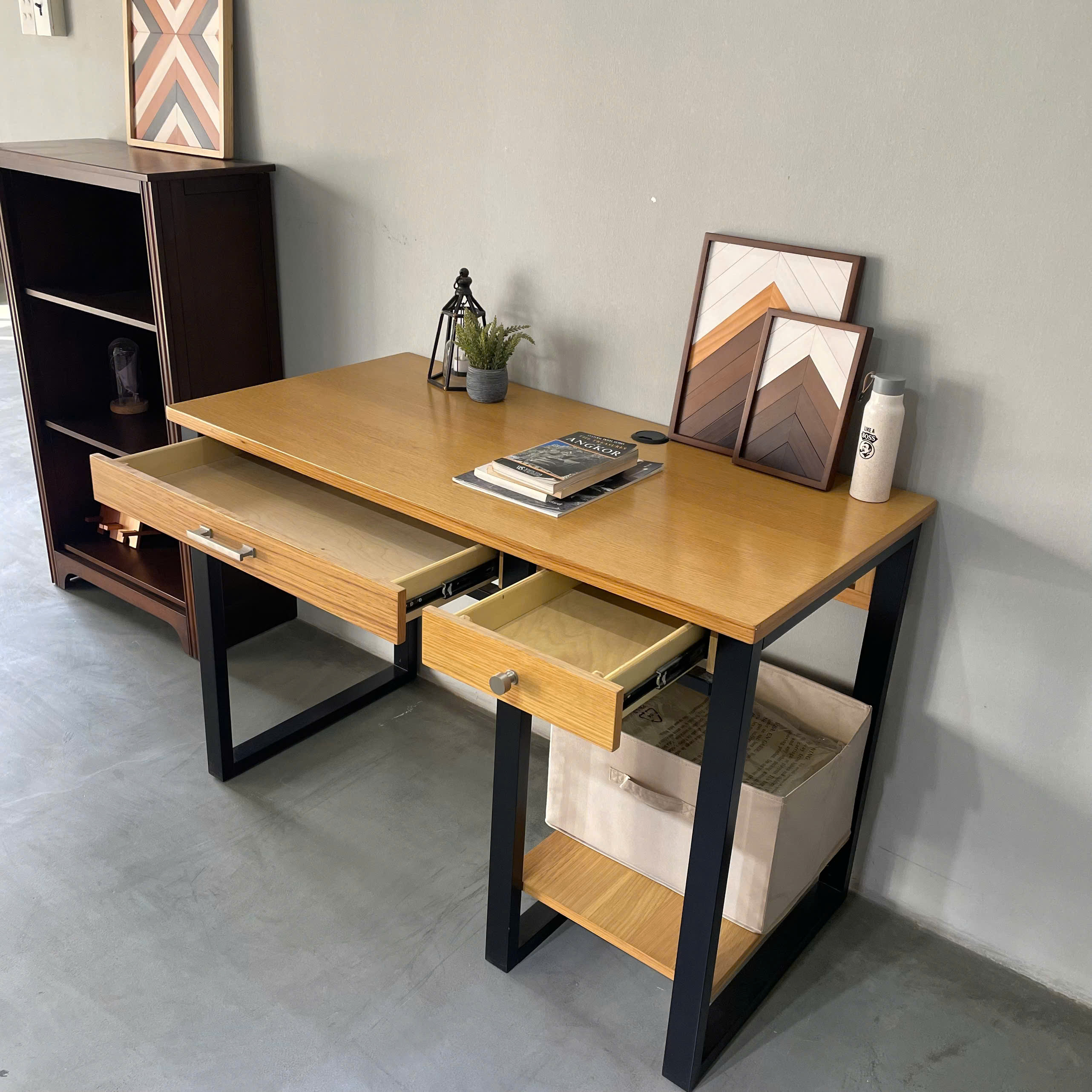 Home office wooden computer de - Home Office With Two Desks reseña y precio