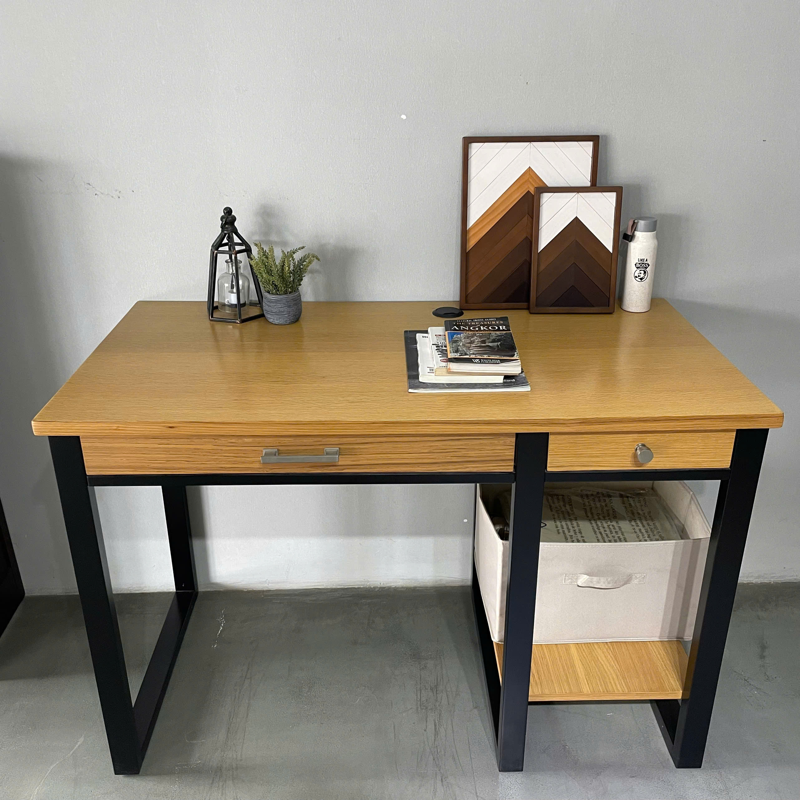 Home office wooden computer de - Home Office With Two Desks reseña y precio