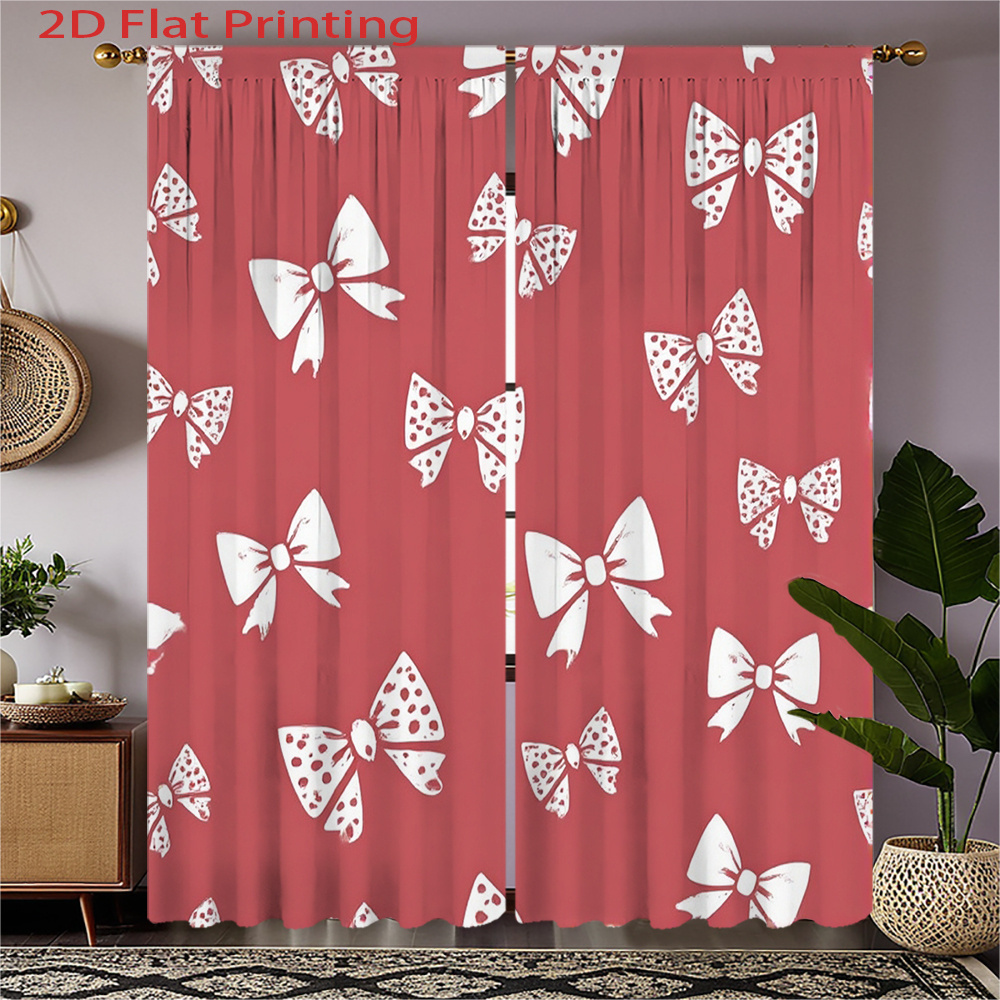 2pcs, 2D Flat Printing Curtain - Home Office Of Amazon reseña y precio