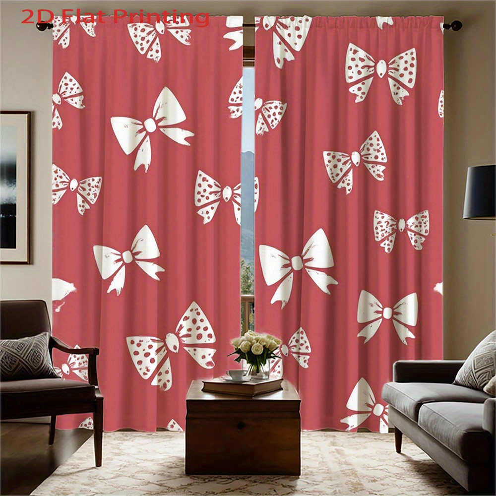 2pcs, 2D Flat Printing Curtain - Home Office Of Amazon reseña y precio