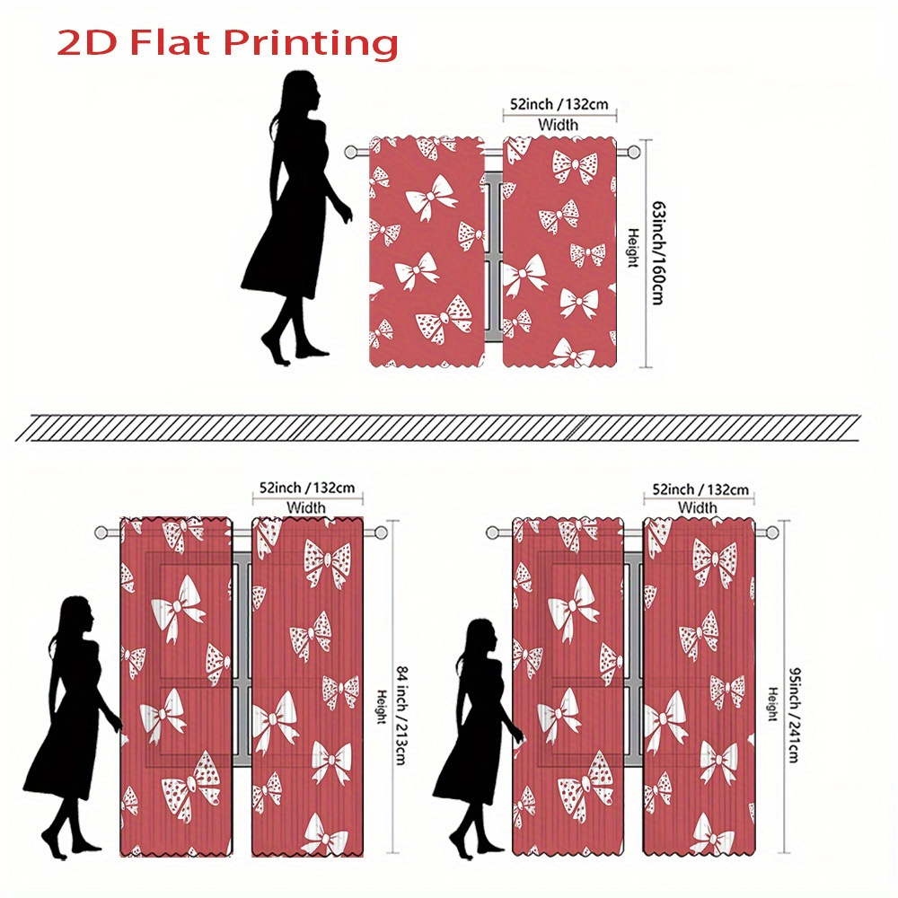 2pcs, 2D Flat Printing Curtain - Home Office Of Amazon reseña y precio