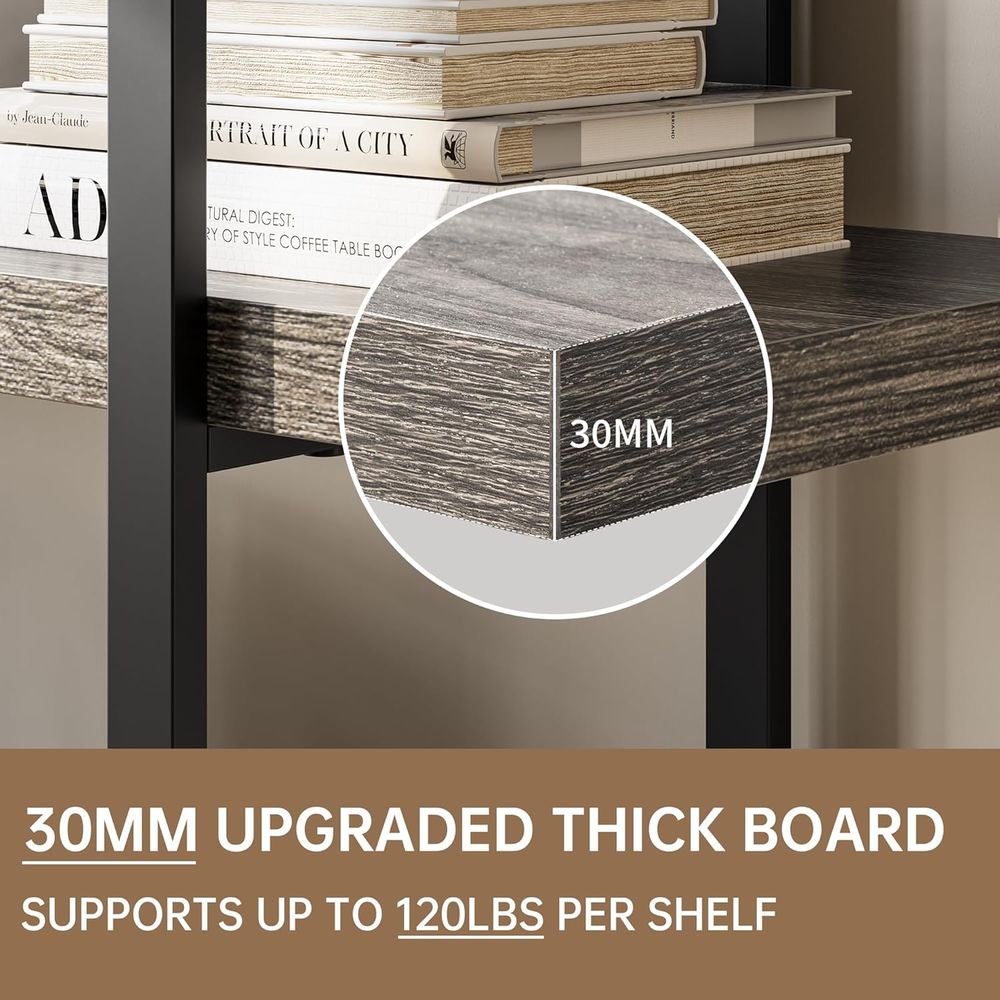 6-Tier Industrial-Style Booksh - Home Office Industrial Style reseña y precio