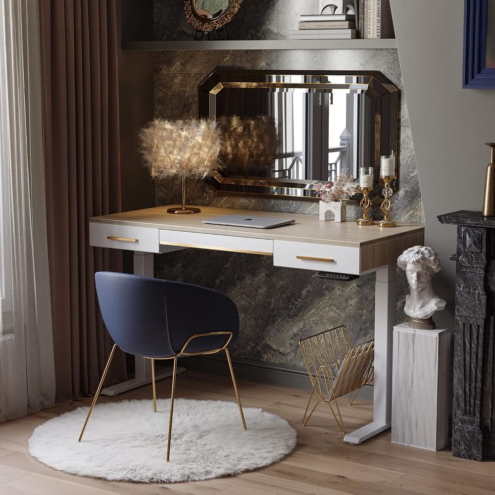 Electric Standing Desk, 3 Draw - Home Office Free reseña y precio