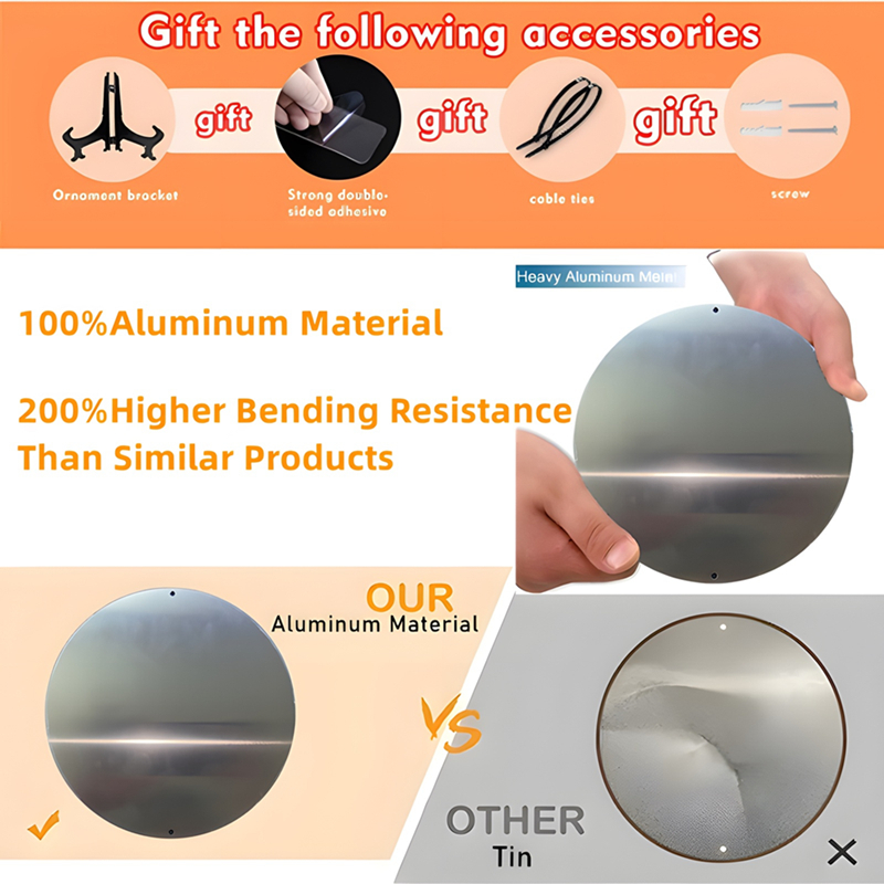 Round Metal Aluminum Mark Pira - Home Office Logo reseña y precio