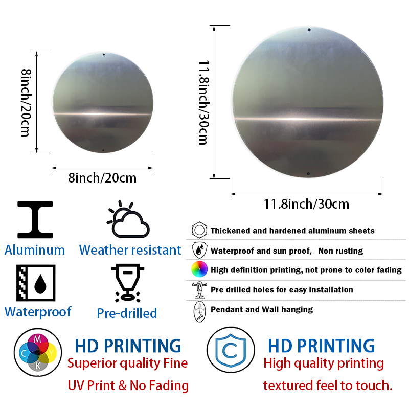 Round Metal Aluminum Mark Pira - Home Office Logo reseña y precio