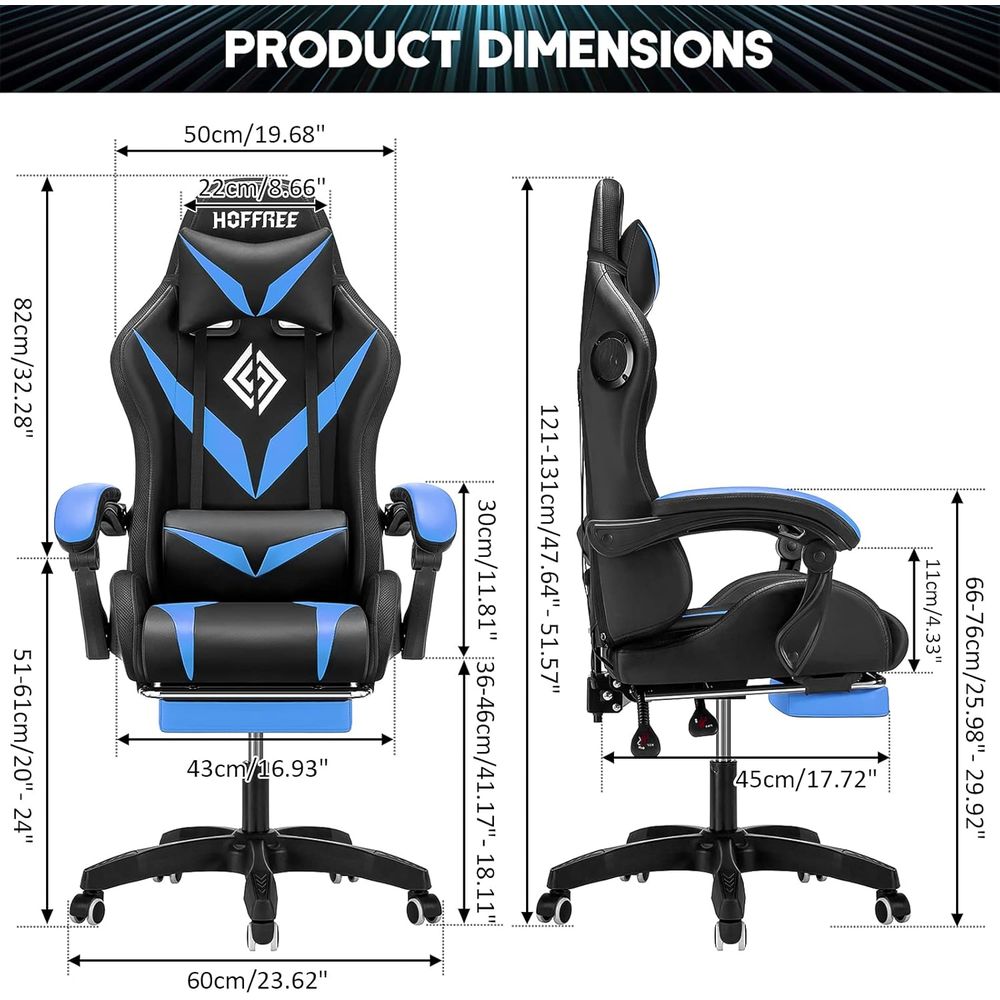 RGB Gaming Chair with Bluetoot - Home Office Or reseña y precio