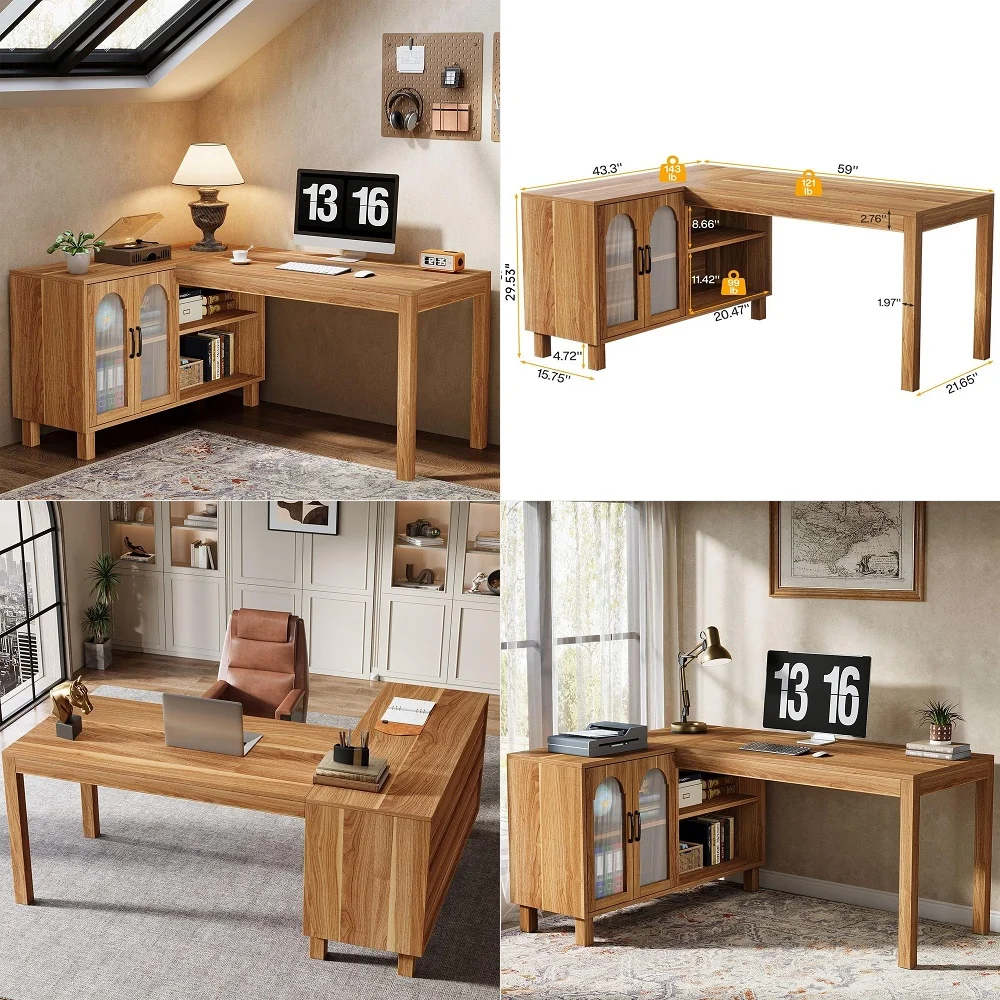 Two Person Desk, 86.6 Inch Ext - Home Office With Two Desks reseña y precio