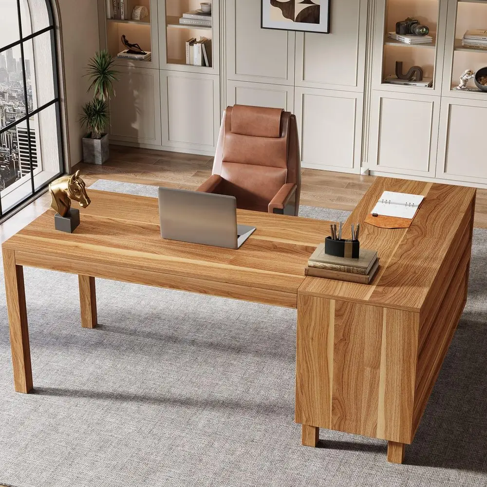 Two Person Desk, 86.6 Inch Ext - Home Office With Two Desks reseña y precio