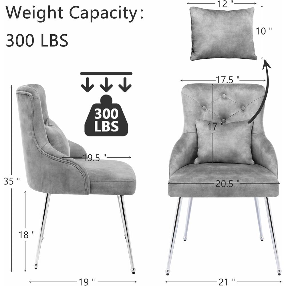 Luxury Upholstered Vanity Chai - Home Office Or reseña y precio
