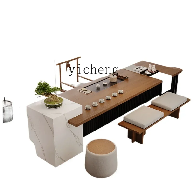 solid wood log island tea tabl - Home Office Login reseña y precio