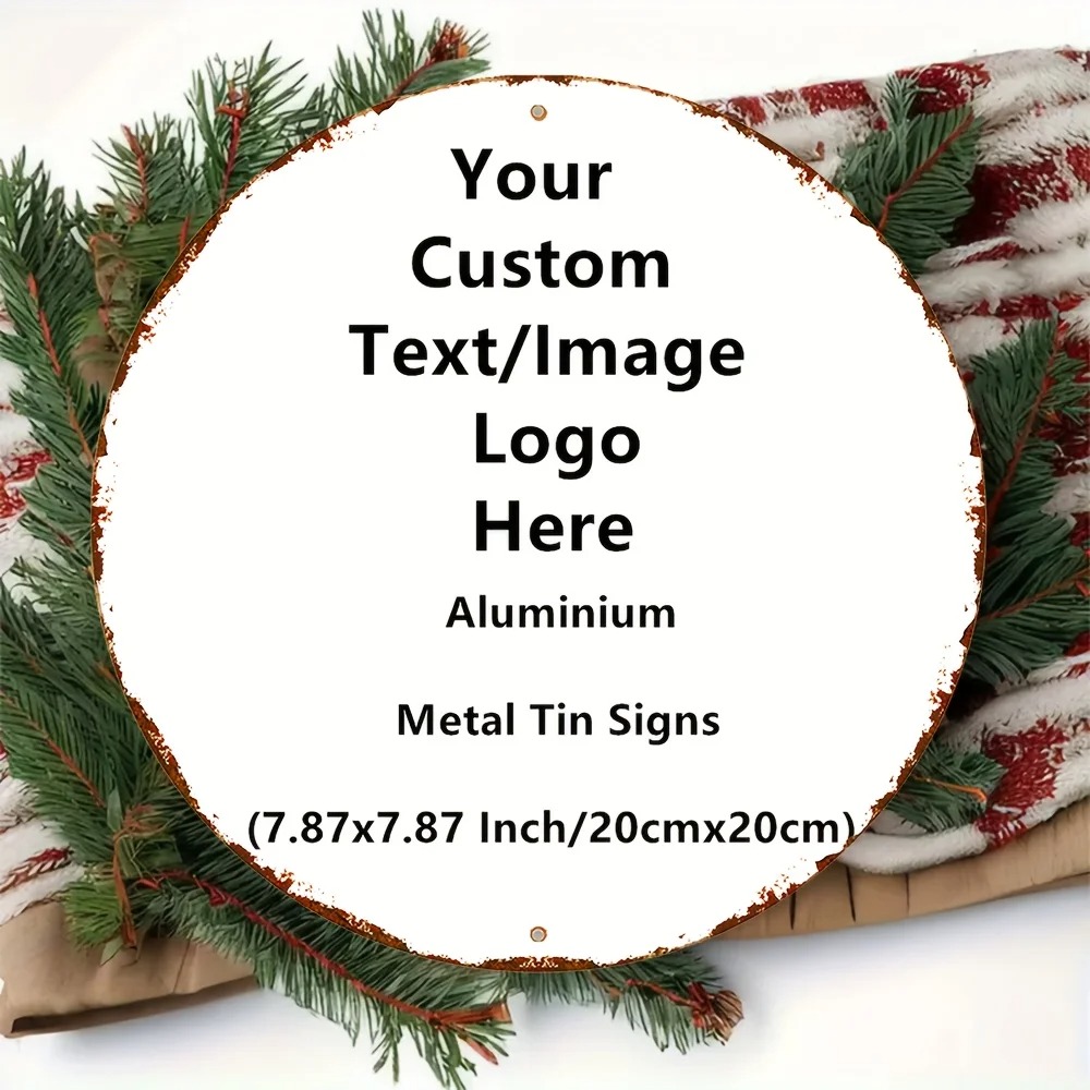 Custom Round Tin Sign - Vintag - Home Office Logo reseña y precio