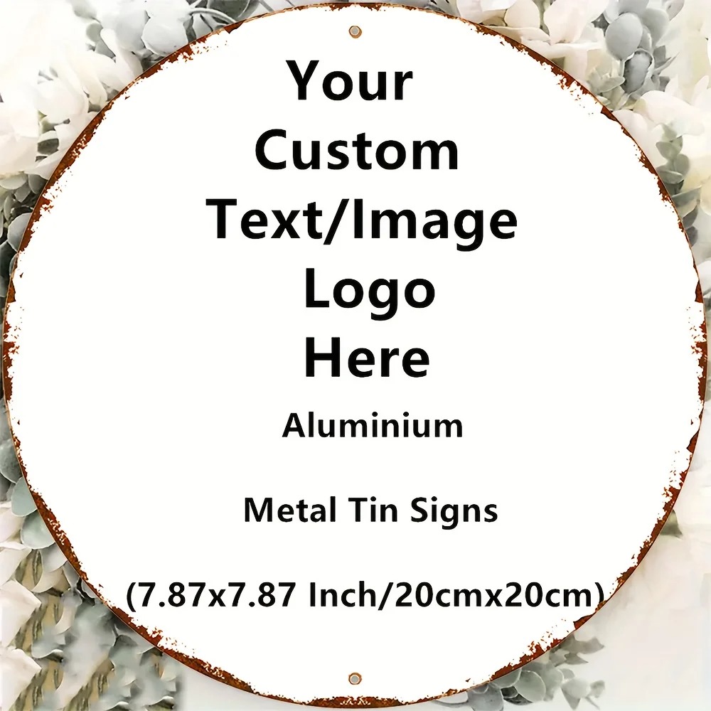 Custom Round Tin Sign - Vintag - Home Office Logo reseña y precio