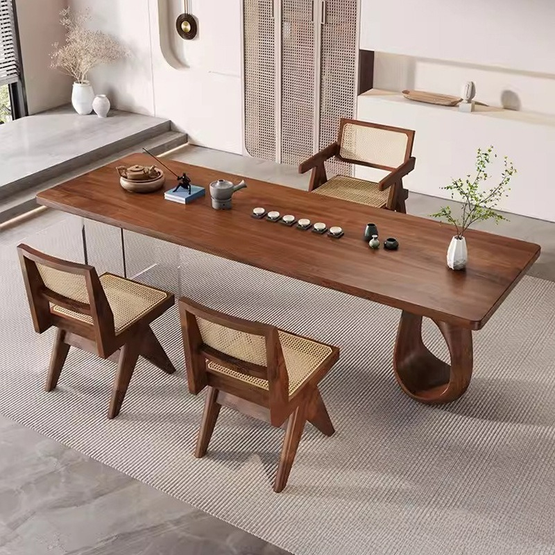 Wabi-sabi style solid wood tea - Home Office Login reseña y precio