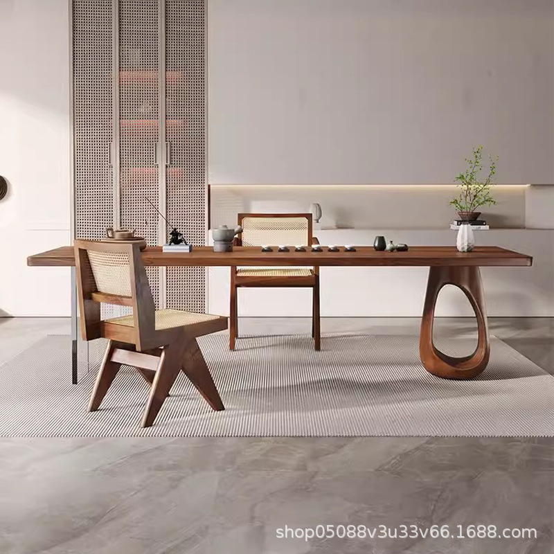 Wabi-sabi style solid wood tea - Home Office Login reseña y precio