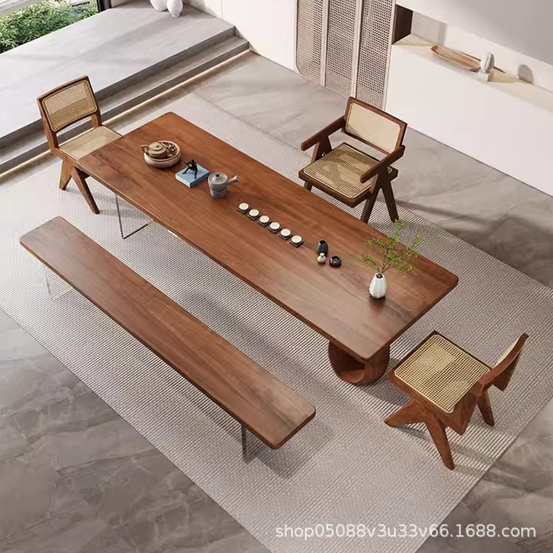 Wabi-sabi style solid wood tea - Home Office Login reseña y precio